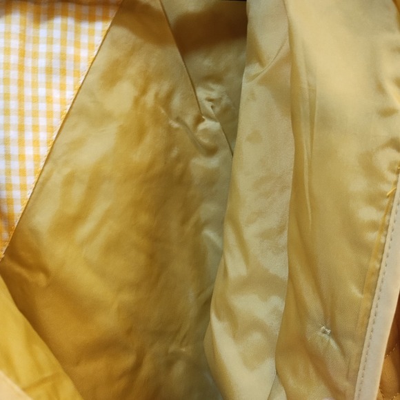 Nordic Lights Yellow Quilted Barn Jacket Lined Peter Pan Collar Women's Large - Picture 6 of 8